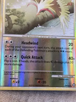 Pokemon TCG Pidgeot 29/102 Triumphant 2010 Reverse Holo Rare Stage 2 120HP MP+ - Image 3