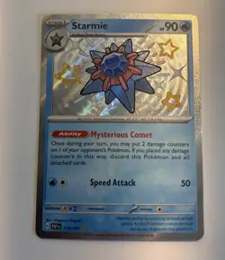 Pokemon TCG Starmie 119/091 S&V: Paldean Fates Shiny Holo Rare NM Condition - Image 1