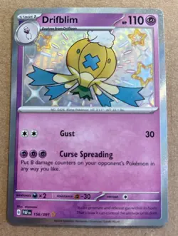 Drifblim 156/091 Pokemon TCG S&V Paldean Fates Shiny Rare Holo - #4 NM - Image 1