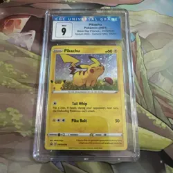 Pokemon CGC 9 Mint Pikachu Black Star Promo SWSH039 General Mills 2021 - Image 1