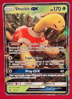 Shuckle GX 17/214 Pokemon SM Lost Thunder 2018 Ultra Rare Full Art NM/M - Image 1