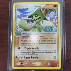 Pokemon TCG Cacturne 15/100 EX Crystal Guardians Reverse Holo Stamped NM - Image 1