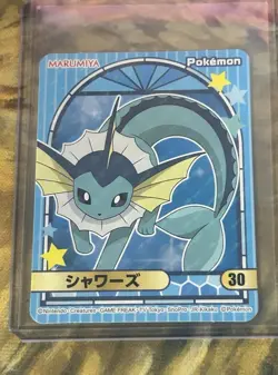 Pokemon Marumiya Sticker Vaporeon #30 Holo Japanese 2023 - Image 1