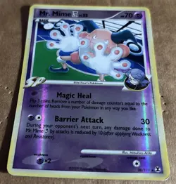 Pokemon TCG Mr. Mime 28/111 Reverse Holo Rare — Rising Rivals 2009 LP - Image 2