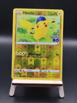 Pikachu (Reverse Holo) - 028/078 - Pokemon Sword & Shield: Pokemon Go - Image 1