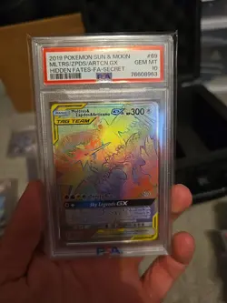Pokemon TCG Moltres Zapdos Articuno GX 69/68 Hidden Fates Secret Rare PSA10 - Image 1