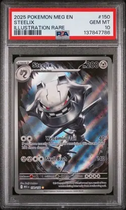 2025 Pokemon Mega Evolution Steelix #150/132 PSA 10 with Guard - Image 2