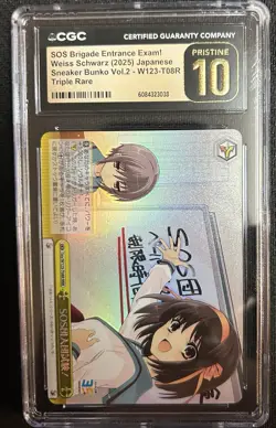 Weiss Schwarz Japanese Sneaker Bunko Vol. 2 SOS Brigade Entrance Exam CGC 10 - Image 1