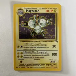 Pokemon TCG Magneton Fossil Holo Rare Card 11/62 Near Mint Condition - Image 1