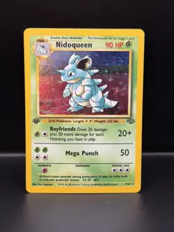 Pokemon TCG 1st Edition Nidoqueen Jungle Holo Card 7/64 MP - Image 1