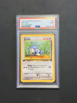 Vintage Pokemon Card - Team Rocket Dratini #53/82 PSA 9 1st Edition English - Image 1