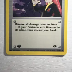 Pokemon Card - Giovanni's Last Resort Gym Challenge 105/132 Rare 1st Edition - Image 3