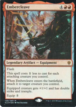 MTG: Throne of Eldraine: Foil Embercleave: Lightly Played Condition - Image 1