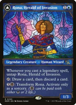 MTG - Rona, Herald of Invasion (Showcase) (Foil) - March of the Machine - X1 -NM - Image 1