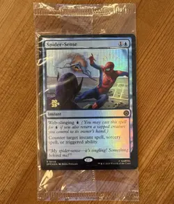 Spider-Sense [Prerelease] R 0046, Sealed Foil Promo, MTG Marvel’s Spider-Man SPM - Image 1
