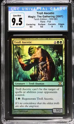 TROLL ASCETIC 10th Edition Foil Rare CGC 9.5 MTG [Nostalgium] - Image 1