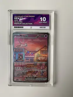 Pokemon TCG Mew EX 053 Black Star Promo 151 UPC Ace 10 - Image 1