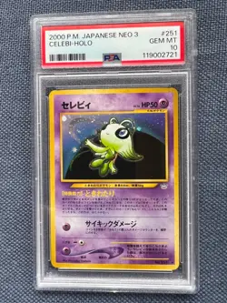 2000 Pokemon Japanese Neo 3 Celebi-Holo PSA 10 Gem Mint Very Rare - Image 1