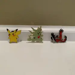Lot of 3 Pokemon Enamel Pins (Pikachu, Yveltal, Mega Tyranitar) - Image 2