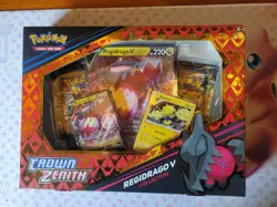 Pokemon TCG Crown Zenith Regidrago v Collection Box Sealed 820650851834 - Image 1