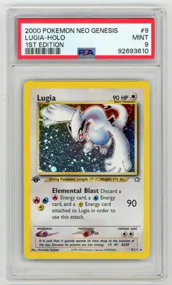 Lugia Holo (9/111) - PSA 9 - 2000 Neo Genesis 1st Edition Rare - Pokemon - Image 1