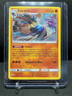 Lucario SM54 Black Star Promo Cosmos Holo Pokemon 2017 SM Sun Moon LP/NM - Image 1