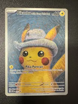 PokeMon x Van Gogh Pikachu with Grey Felt Hat 085 Sv: Scarlet & Violet Promo - Image 1