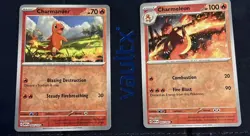 Charmander 004/165 & Charmeleon 005/165 - Reverse Holo 151 Pokemon Card - Image 1