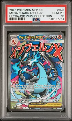 2025 Pokemon Mega Charizard X ex UPC Black Star Promo MEP #023 PSA 10 GEM MINT - Image 1
