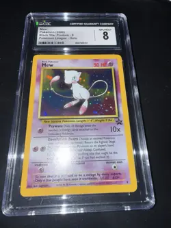 Pokemon TCG Mew #9 Holo WOTC Black Star Promo 2000 CGC MINT 8 SWIRL - Image 1