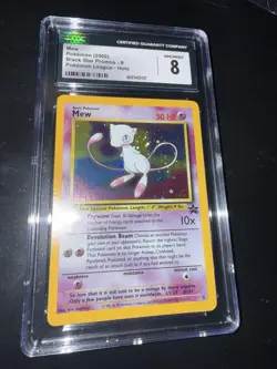 Pokemon TCG Mew #9 Holo WOTC Black Star Promo 2000 CGC MINT 8 SWIRL - Image 2