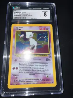 Pokemon TCG Mew #9 Holo WOTC Black Star Promo 2000 CGC MINT 8 SWIRL - Image 3