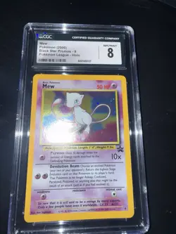 Pokemon TCG Mew #9 Holo WOTC Black Star Promo 2000 CGC MINT 8 SWIRL - Image 4