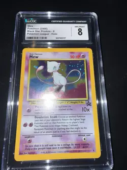 Pokemon TCG Mew #9 Holo WOTC Black Star Promo 2000 CGC MINT 8 SWIRL - Image 5