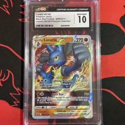 CGC 10 LUCARIO VSTAR 214 Premium Collection Black Star Promo - Image 1