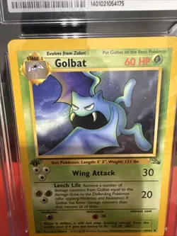 1999 Pokemon Fossil 1st Edition GOLBAT 34/62 CGC 8.5 NM/MINT+ WOTC Vintage 🦇🩸 - Image 3