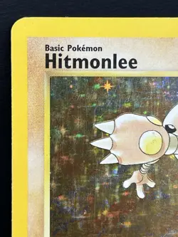 1999 Pokemon Card Fossil Hitmonlee 1st Edition Holo Rare MP - Image 2