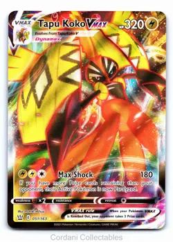 Tapu Koko VMAX 051/163 - Battle Styles - Pokemon Card - Near Mint - Image 1