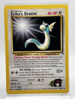 Erika's Dratini 42/132 Pokemon Card 2000 Gym Heroes LP - Image 1