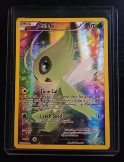 Pokemon TCG Mythical Celebi XY111 Full Art Black Star Holo Promo Card - Image 1