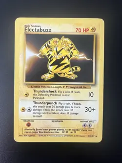 Electabuzz - 20/102 - Pokemon Base Set Unlimited Rare Card WOTC - LP - Image 1