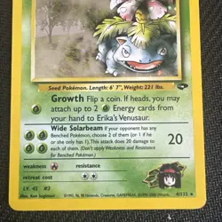 Erika's Venusaur 4/132 Gym Challenge Holo Rare Pokemon Card - Image 3