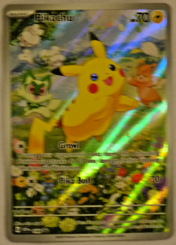 Pokemon TCG Cards PIKACHU SVP088 Illustration Rare Black Star Promo Holo - Image 1