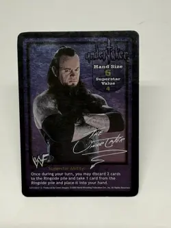 WWE WWF Undertaker Superstar Card Undertaker Raw Deal CCG - Image 1