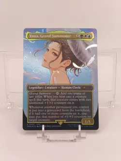 MTG Magic Yuna, Grand Summoner Holiday Promo 0001 Borderless Wedding Foil MINT - Image 1