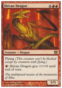 MTG SHIVAN DRAGON POOR - DRAGO DI SHIVAN - 9TH - MAGIC - Image 1