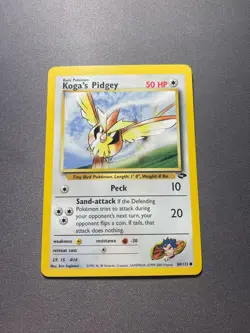 Pokemon TCG - Koga's Pidgey - Gym Challenge Unlimited - 80/132 - Wizards - Image 1