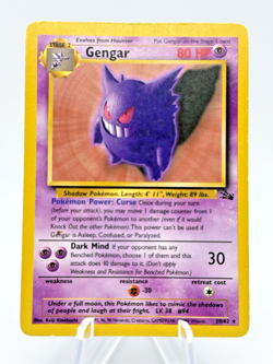 Gengar Fossil 20/62 Pokemon TCG Non Holo Rare WOTC Vintage 1999 LP - Image 1