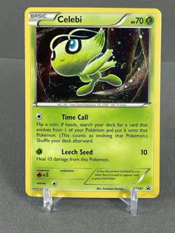Celebi - XY187 - Cosmos Holo Promo - XY Black Star Promos - Mini Swirl #1 - Image 1
