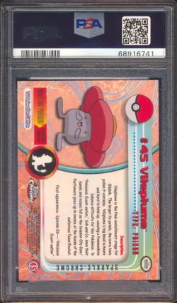 2000 TOPPS CHROME POKEMON VILEPLUME #45 SPARKLE REFRACTOR PSA 10! - Image 2